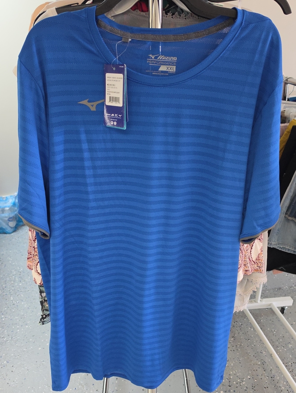 Mizuno Blue Performance Crew Neck Tee